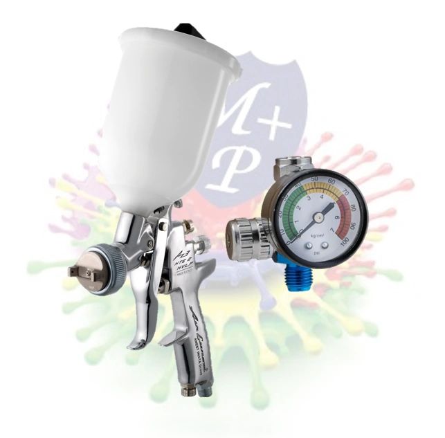 ANEST IWATA AZ3 HTE 2 1.3mm Gravity Spray Gun + DR5 IWATA Air Regulator